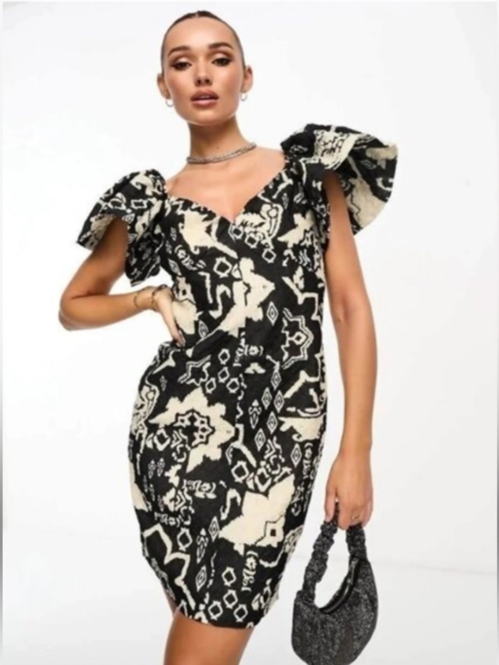 French Connection Deon Candra Jacquard dress like new size 2 cocktail formal